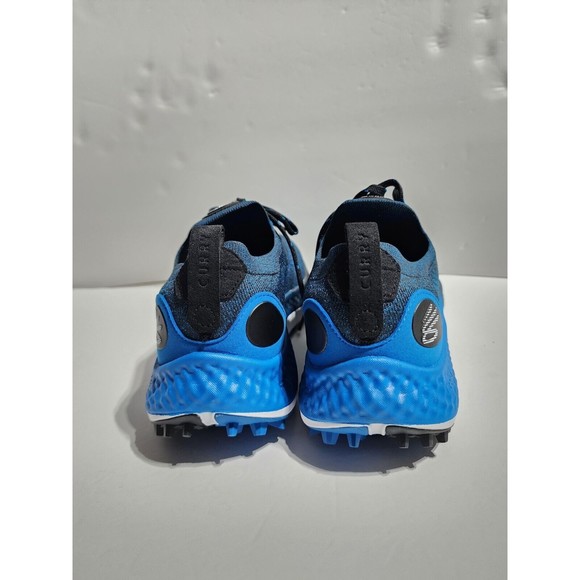 Under Armour UA Charged Curry Spikeless Golf Shoes Sz 9.5 Blue/Black 3025072-001 main image 6